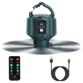 5200mAh Or 10400mAh Options -- 1Pc Portable Camping Ceiling LED Fan  USB Battery Powered Hanging Tent Lantern Fan Power Bank With 3 Fan Speed 3 L (Option: 10400mAh)