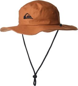 Quiksilver Men's Bushmaster Sun Protection Floppy Visor Bucket Hat (Color: Auburn, size: Large-X-Large)