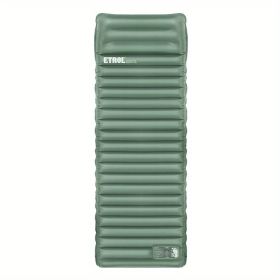 Camping Sleeping Pad; Inflatable Sleeping Mat With Pillows; Waterproof Lightweight Mattress; Folding Bed Cushion For Backpack Travel Hiking Campi (Color: Light Green)