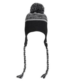 J America 5007JA Backcountry Knit Pom Hat (Color: Black, size: OS)