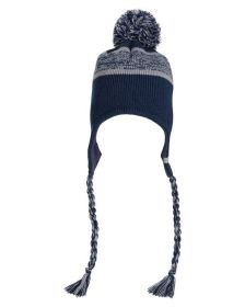 J America 5007JA Backcountry Knit Pom Hat (Color: navy, size: OS)