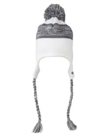 J America 5007JA Backcountry Knit Pom Hat (Color: White, size: OS)