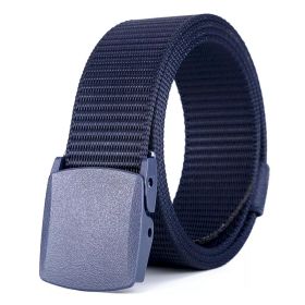 Adjustable Nylon Belt with Plastic Buckle (Color: navy)